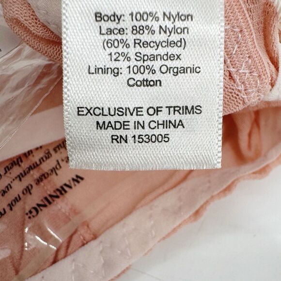 We Are HAH X Free People Women's Key to Ur Heart Sheer Bodysuit Dusty Rose NWT - Picture 7 of 8